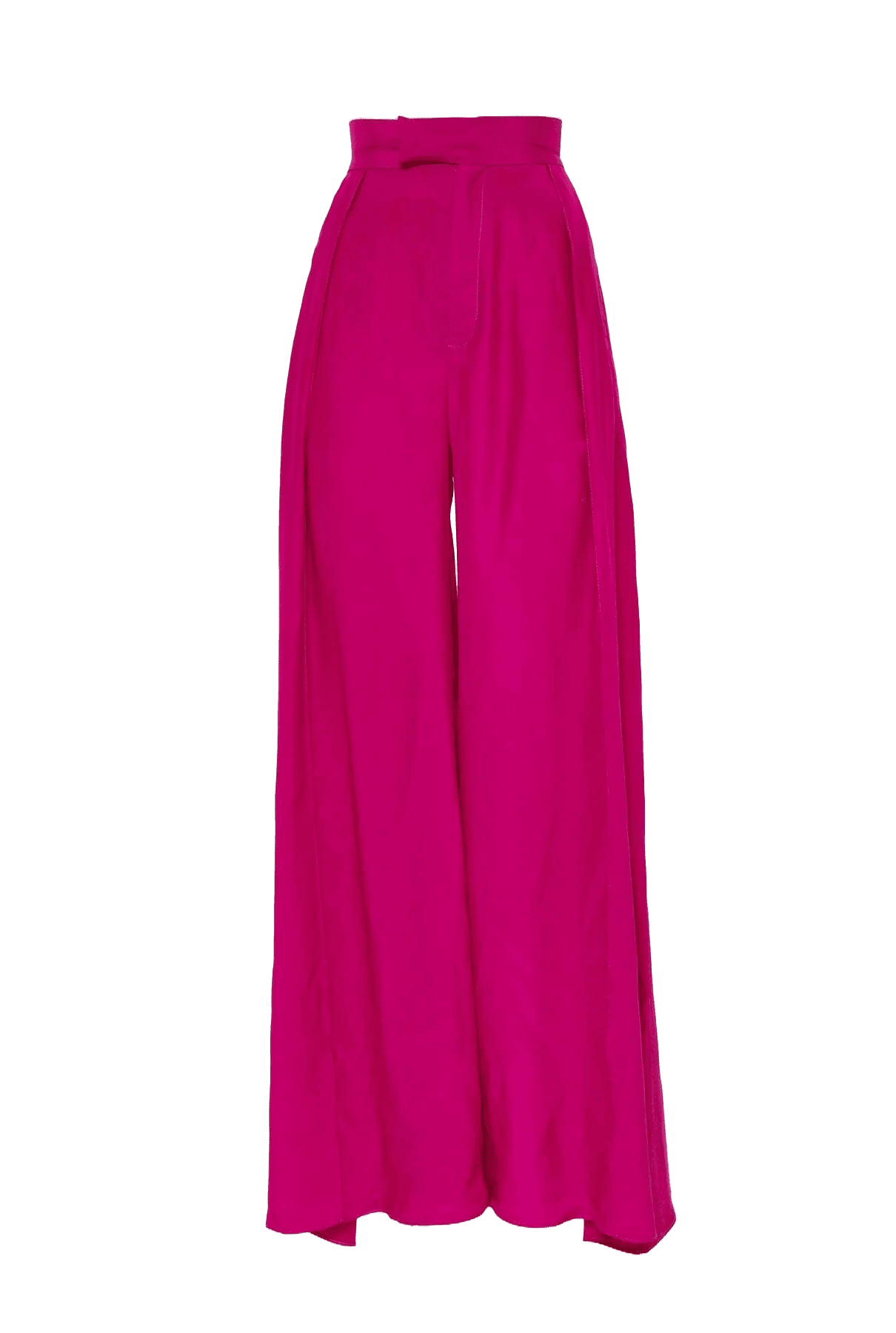 PANTALON PALAZZO DE SEDA<span> - </span>Rosa fucsia