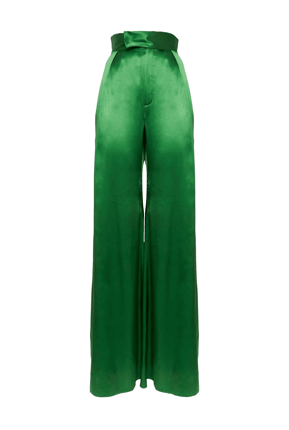 PANTALON PALAZZO DE SEDA<span> - </span>Verde esmeralda