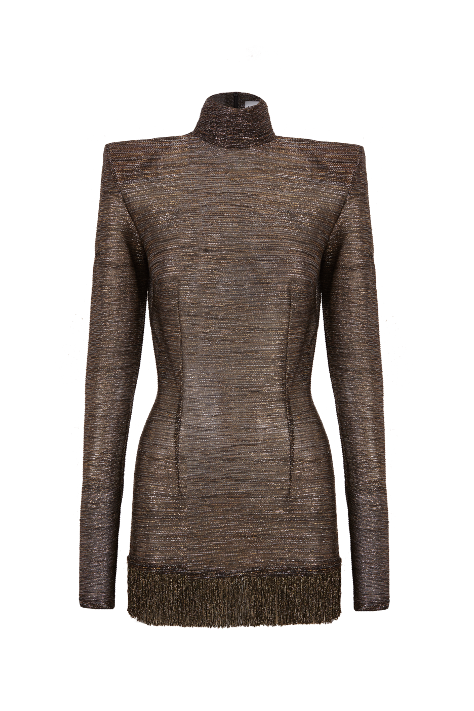 VESTIDO MINI DE LAMÉ DORADO