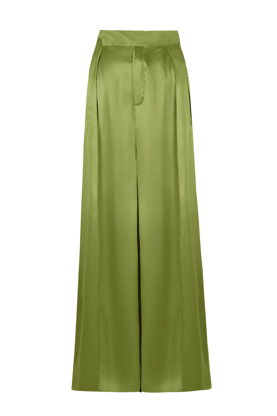 pantalón Palazzo seda verde