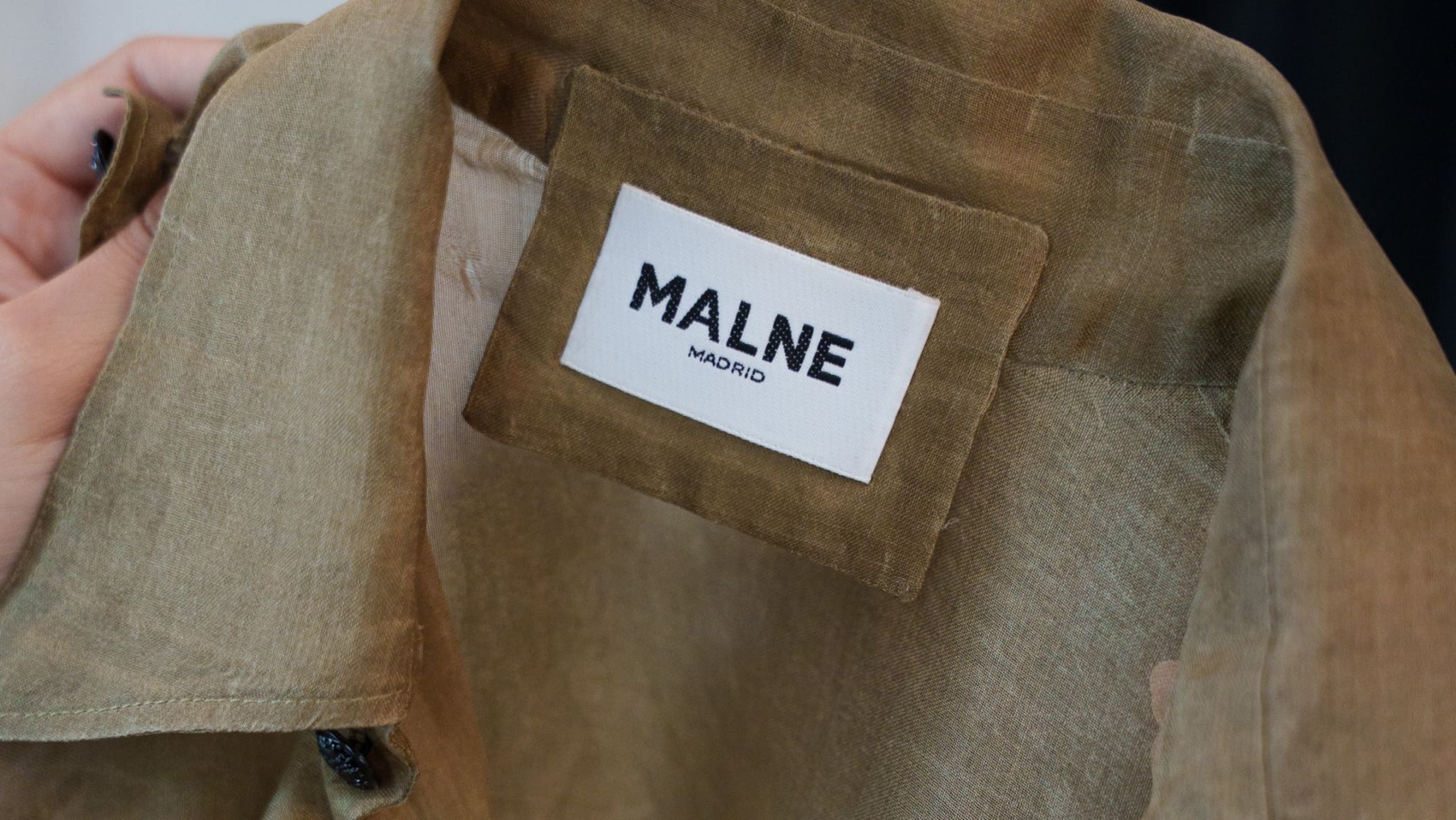 Handcrafted detail of Malne couture dresses made by hand and volumes constructed on structured fabric.